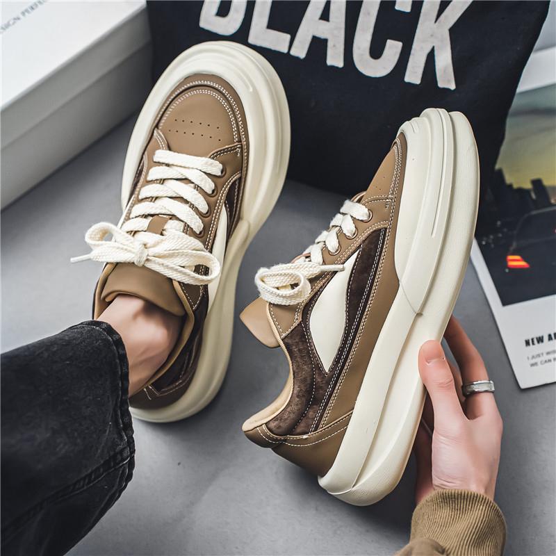 Canvas shoes autumn and winter breathable niche big head shoes heightening casual board shoes platform sports trendy shoes
