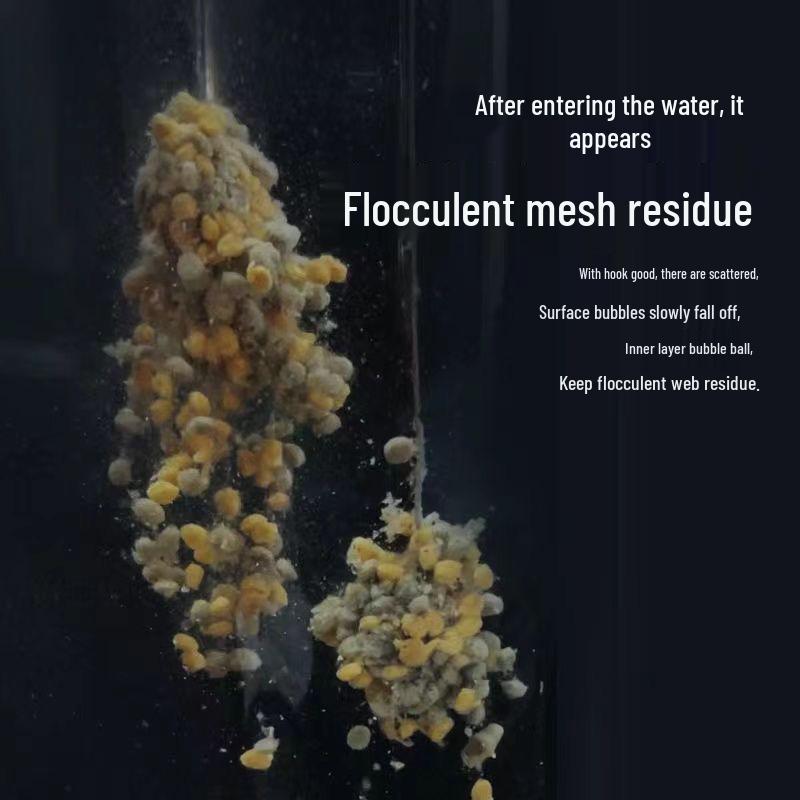 Bubble Ball Zes-in-één Visvoer Additief: Zwarte Put Wild, Kleverig, Kwallen, & Karper Poeder