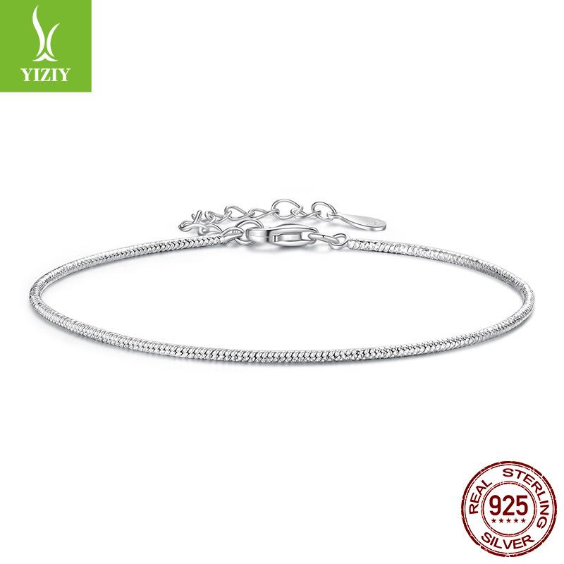 Brățară Simplă de Lux Ușor din Argint Sterling S925 Lanț Os de Șarpe pentru Bărbați și Femei Brățară Bijuterii Exquisite Versatile