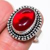 Natural Mozambique Garnet 925 Sterling Silver Jewelry Ring Size 8.5 C4n88