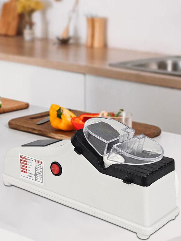Chef Knife Sharpener with Protective Cover Electric Sharpener Machine USB Charing for Quick Sharpening Polishing