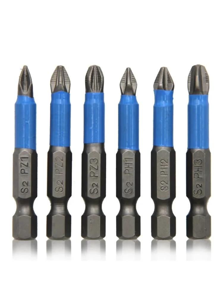 

6/12Pcs Hexagonal Handle Anti Skid Electric Screwdriver Woodworking Cross Screwdriver Tool Set PH1 PH2 PH3 PZ1 PZ2 PZ3