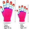 Light Up Gloves Led Gloves Rave Cool Toys Gifts For Kids Teens Boys Girls Christmas Stocking Stuffers Party Favors (ages 10-16, Pink)