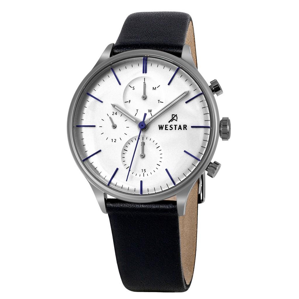 

Мужские часы Westar Profile с кожаным ремешком и серебряным циферблатом 50192STN407 серебряный