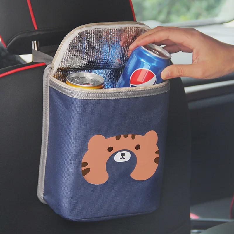 Multi-Function Car Seat Back Storage Bag with Ice Pack