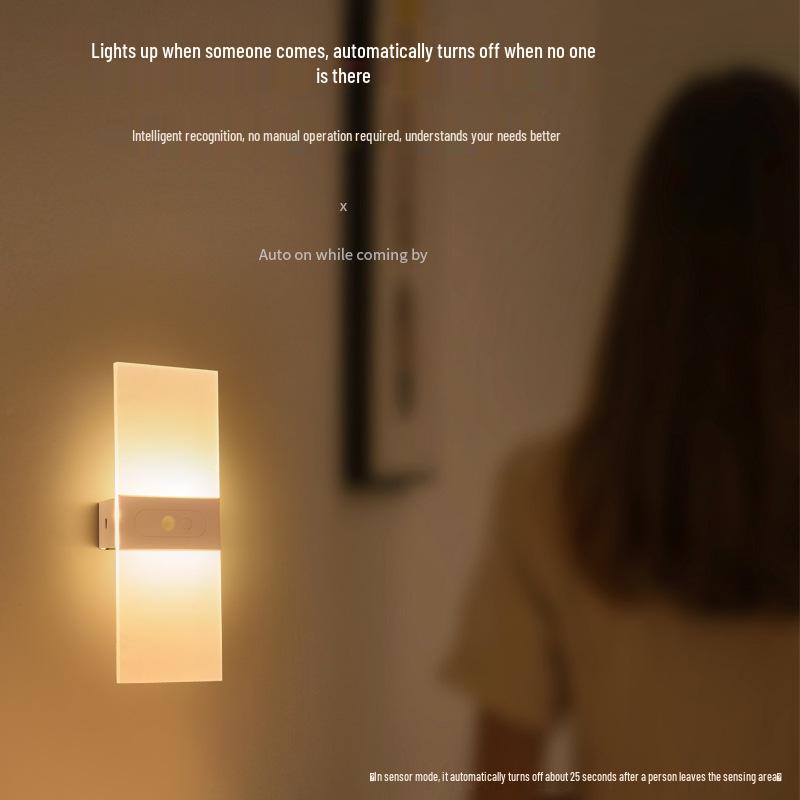 USB Rechargeable LED Wall Lamp with Infinite Dimming and Motion Sensor
