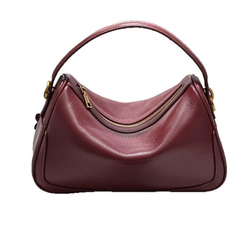 Genuine Leather Women's Bag Fashionable and Versatile Dumpling Bag New Crossbody Bag Women's Bag High End Niche Shoulder Bag