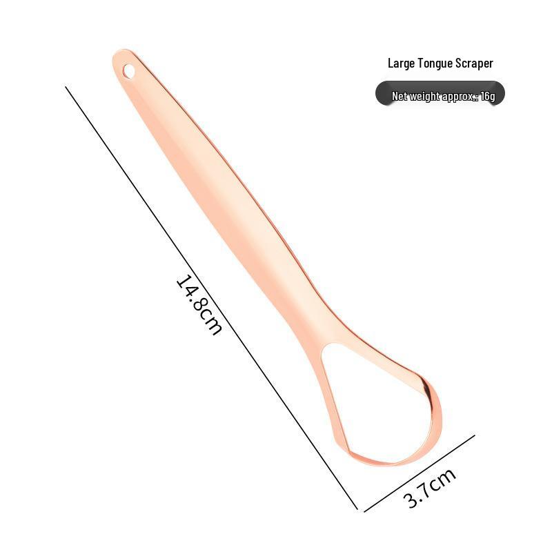 Stainless Steel Titanium Tongue Scraper - Oral Hygiene Tool for Tongue Cleaning