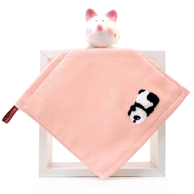 1Pcs 25x25cm Cartoon Panda Jacquard Cotton Baby Children Face Towel Hand Washcloth Water Absorbent Soft