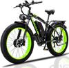Electric Bike All Terrain Keteles 26" 1000Wx2 Motor Adult Fat Tire Electric Bicycle 21 Speed Top Speed 50Km/h Load 150Kg Green K800
