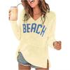 New V-Neck Letter Knitwear for Women - Spring/Summer Collection