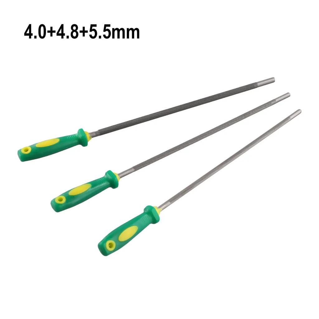 For Chainsaw File Set with 4mm 4 8mm and 5 5mm Round High Carbon Steel Sharpening For Chainsaw Saw For Chain Files