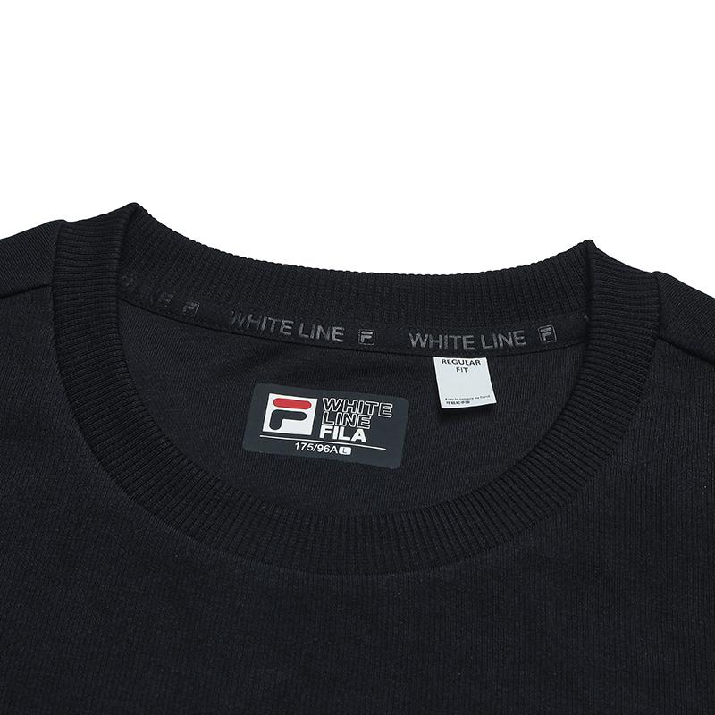 FILA Heritage Fashion Classic Simple Comfortable Casual Versatile Knitted Crew Neck Sweatshirt Men sweatshirt Legendary-Blue F11M548217FNV
