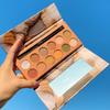 Zwölf Farben Ölgemälde-Lidschatten lassen sich nicht leicht vom Make-up abnehmen. Perlglanz-Matt-Pflege-Lidschatten-Palette in Erdtönen