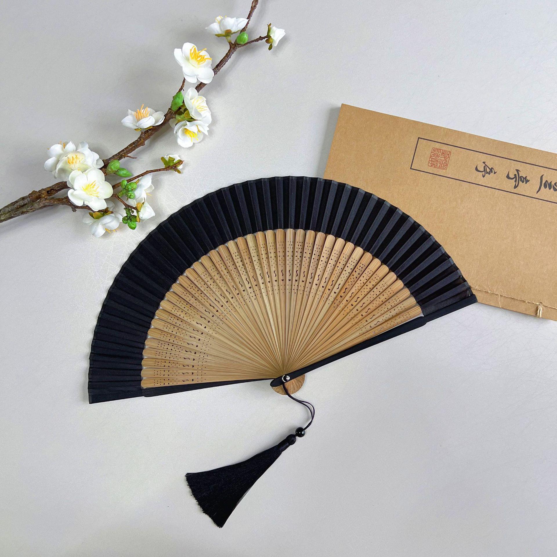 Traditional Red Chinese Folding Dance Fan for Hanfu and Qipao Fashion Shows