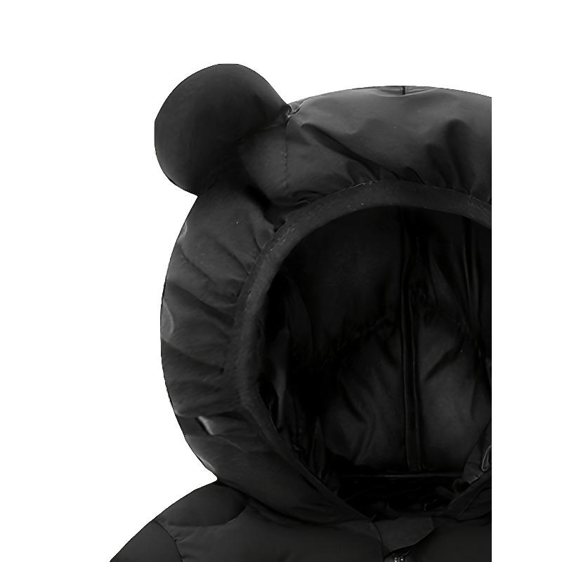 [Ciepła Kurtka Kreskówkowa] Ciepła Pikowana Kurtka Kreskówkowy Tygrys z Kapturem dla Dziecka | Odzież dla Małych Dziewczynek i Niemowląt na Jesień Zimę, Zapinany na Zamek Płaszcz z Wypełnieniem