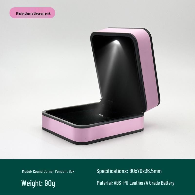 Creative LED Light Jewelry Ring Box with Illuminated Display