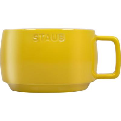 Staub Stacking Ceramic Stacking Large Perfect for Microwave Safe Product In "Citron Mug, 500ml" Mug, Capacity, Acai, Cereal, Soup, [Official Japan]