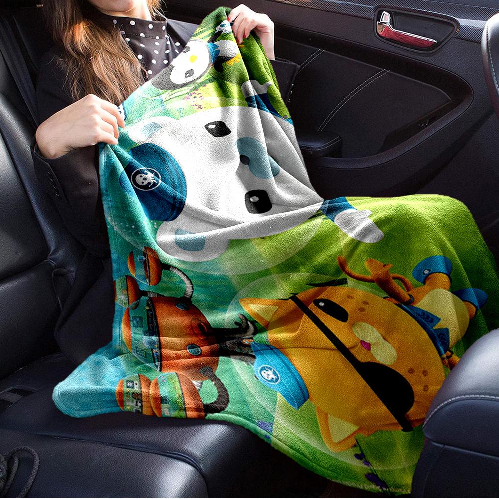 1pc Octonauts,Sea Patrol,Underwater AdventureTheme Digital Printed Flannel Blanket, Super Soft Plush Fleece Bed Cover, Multi-Function Four S