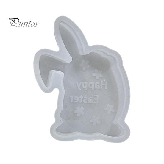 

Пасхальная силиконовая форма для свечей в форме кролика и яйца, многоразовая гибкая форма для шоколада, для свечей, мыла, ледяных скульптур, гипсовых поделок белый