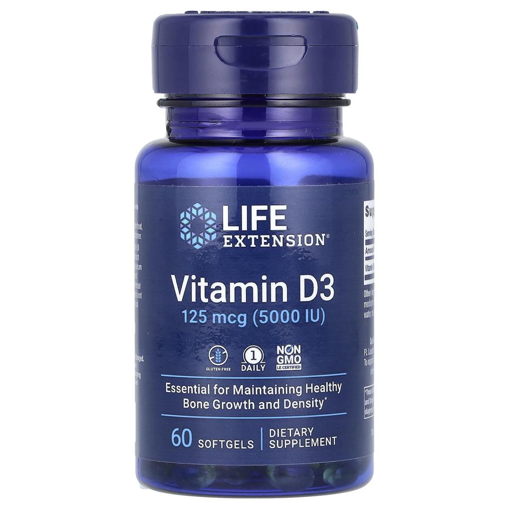 Vitamin D3, 125Mcg (5,000Iu), 60 Softgels