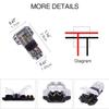 T1 T2 Wire Connectors T-Type 2 Pin 2 Way LED Wire Connector with Locking Buckle Pluggable Universal Compact Wire