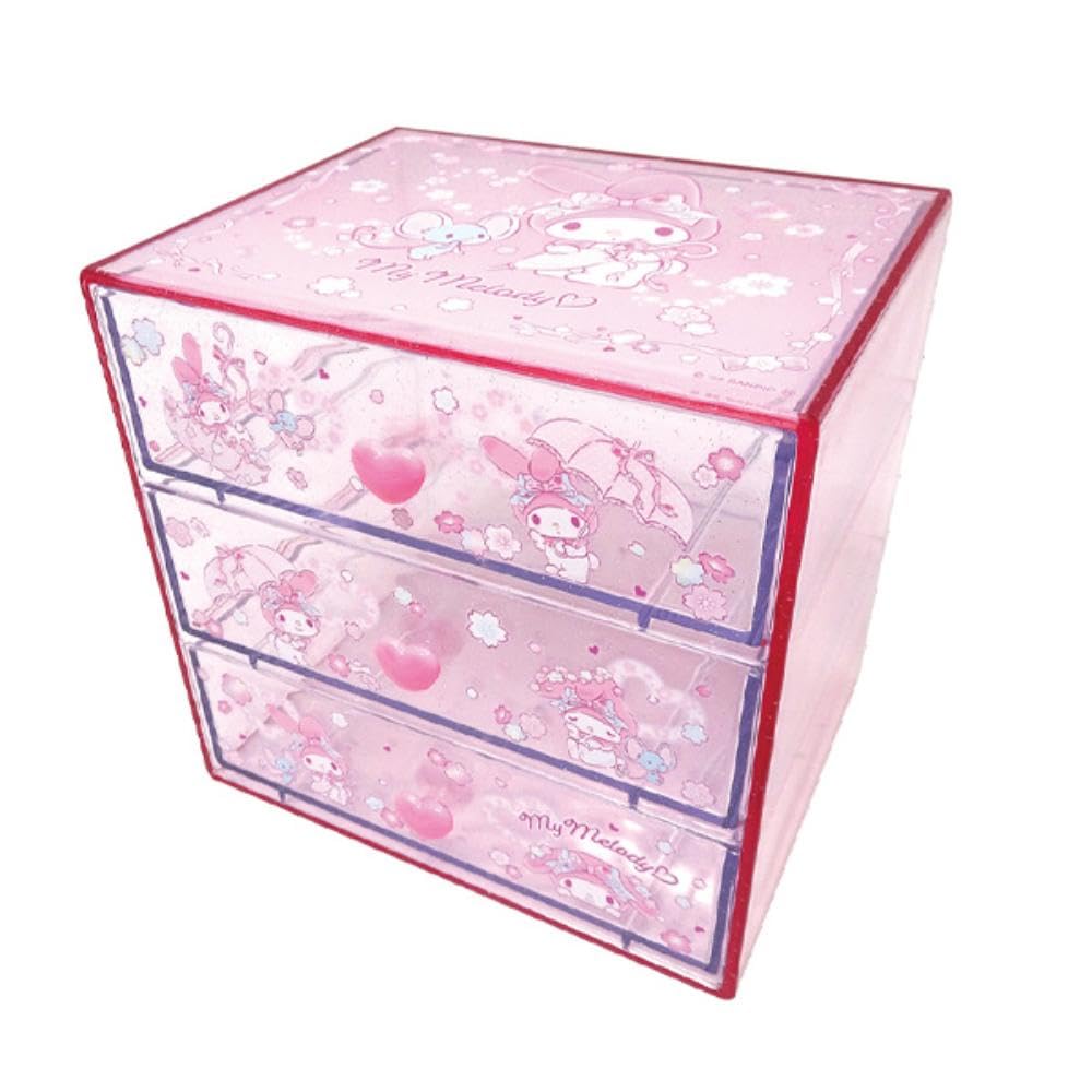 

K Company Sanrio Characters Chest My Melody x W15 x 3-Drawer C3C3-MM H14.7 D11.8cm