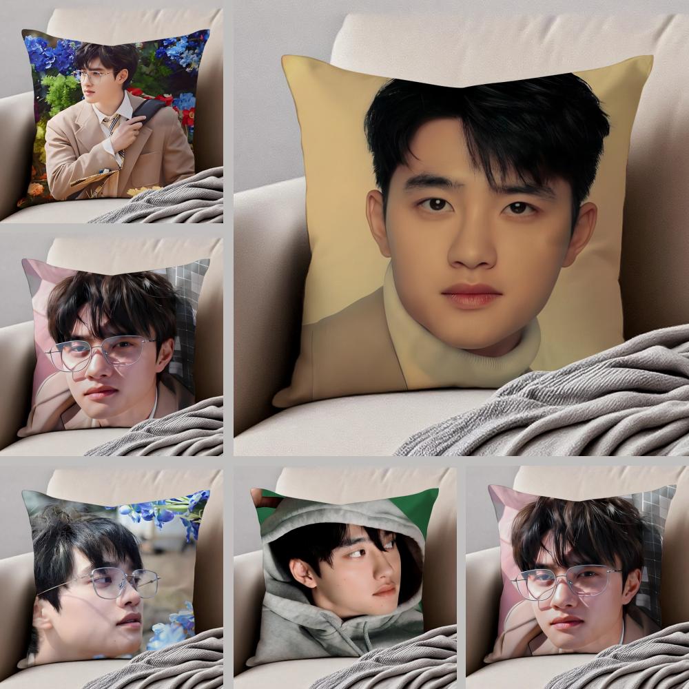 South Korea EXOK Idol DDoh Kyungsoo DO Cushion Cover Throw Pillow Cover Hidden Button Durable Polyester Chair Cushion