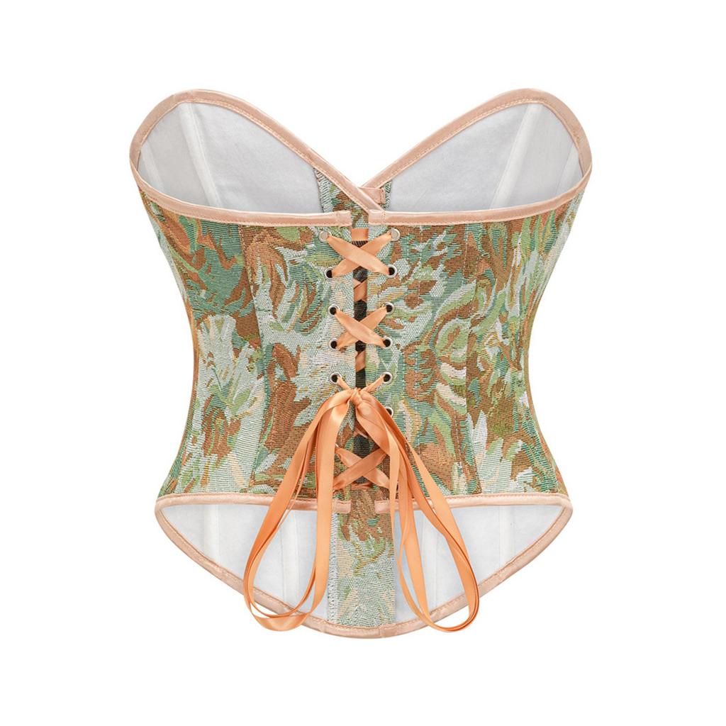 Corset New Retro Tube Top Vestă mică Corset în os de pește Îmbrăcăminte exterioară