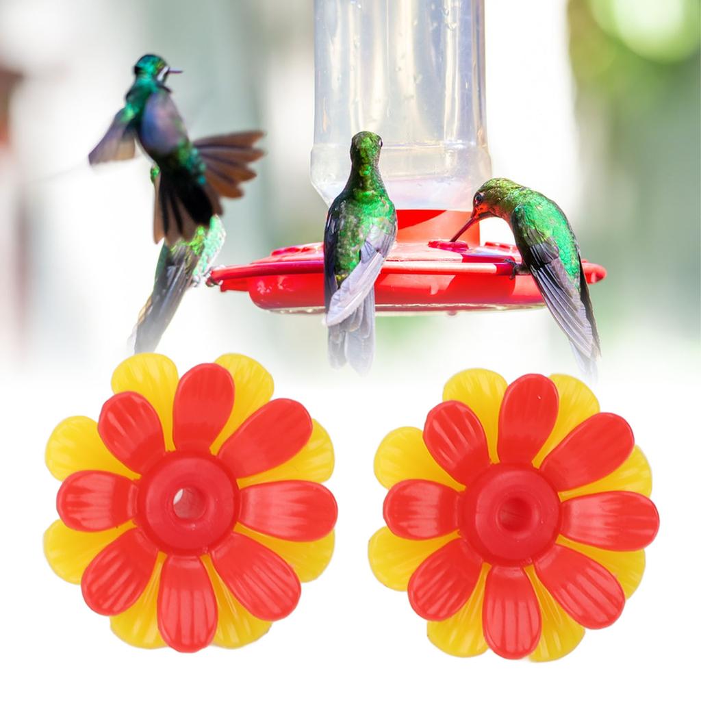 30PCS   Feeders Replacement Flowers Brightly Colored Bird Feeder Feeding Ports Parts Easy to Clean