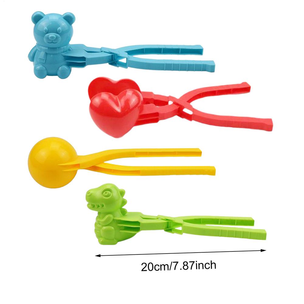 1pcs SnowballMaker Clip Multi-shape Cartoon Snow Balls Making Clamps Snow Ball Maker Gadgets Kids S For SnowballFights Tool