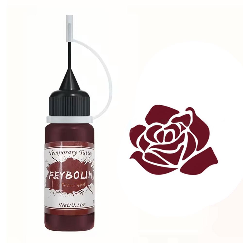 

Гель для тату хной, устойчивый к поту, временная, долговечная краска для боди-арта, водостойкий, для DIY, для всех типов кожи вино красного