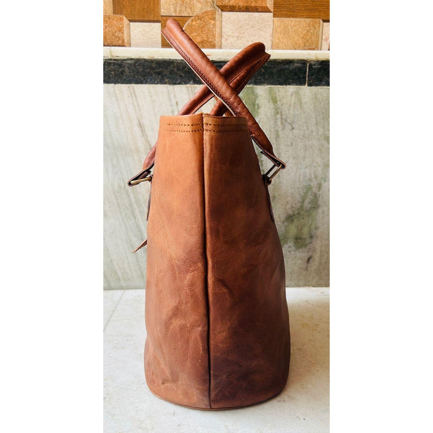 Кожаная большая сумка — фото 6