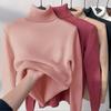 One Piece Velvet Fabric, High Neck Sweater for Women In Autumn and Winter, with Thickened Velvet Lining and A Base Knit Sweater