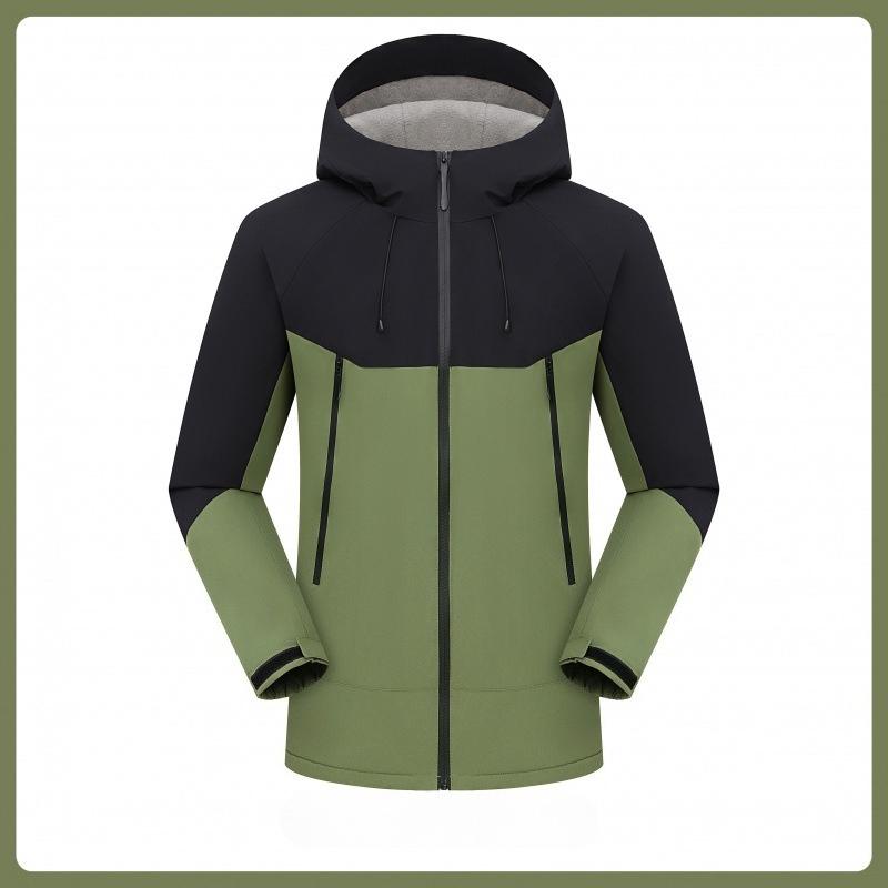 Sports Outdoor Jacket Men's Thickened Hooded Velvet Jacket Couple Jacket Sports Casual