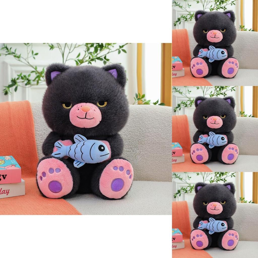 Demon Meow Meow Stuffed Animal Cat Plushie With Pp Cotton Filling For Gift
