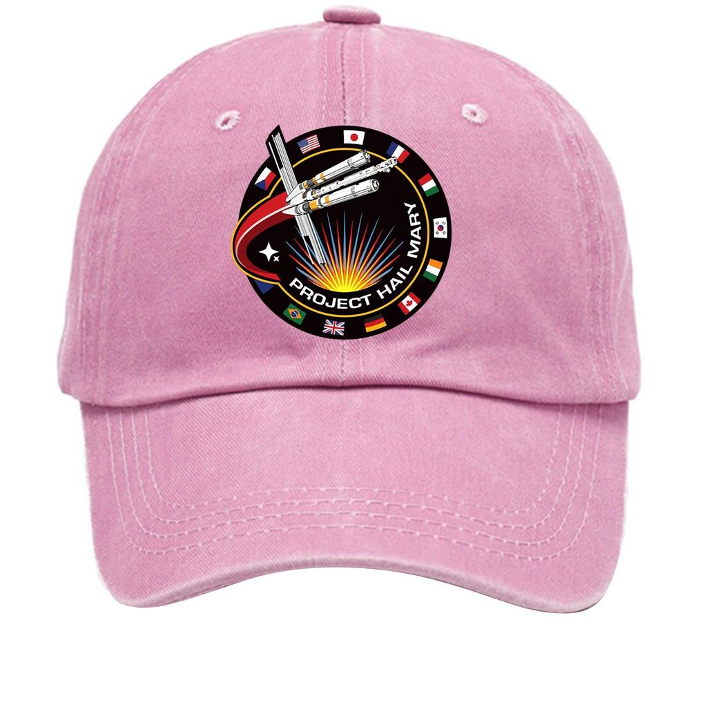Washed Cotton Baseball Cap With Printed Distressed Soft Top Denim Hat For Men, European And American Retro Hat