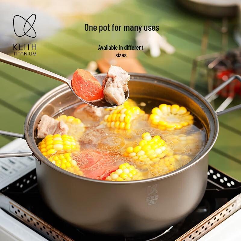 KEITH Ti6018 Titanium Outdoor Soup Pot