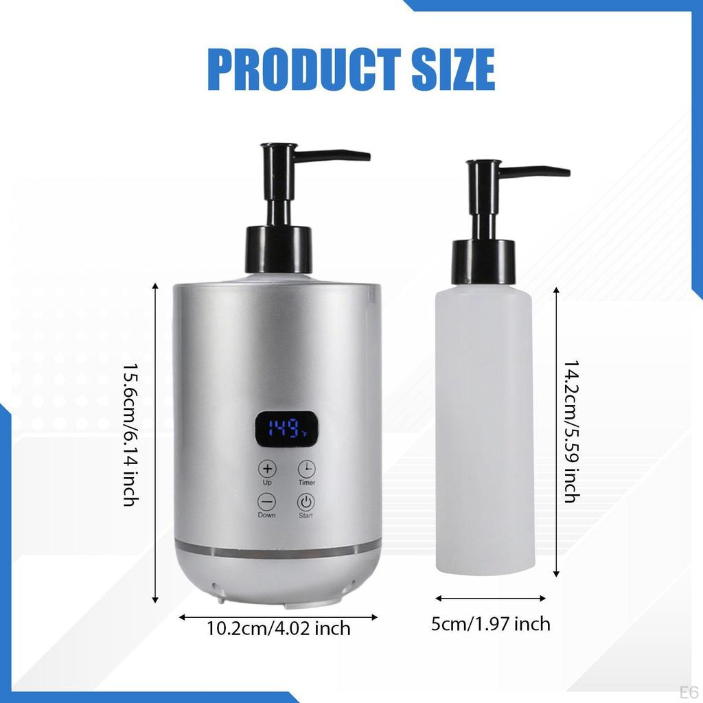 Ohřívač masážního oleje Digitální ohřívač Nastavitelná teplota s dávkovačem lahví Mléko