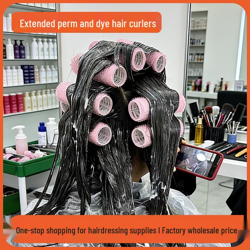 Plush Self-Adhesive Roller for Hair Styling: Oil Steaming, Dyeing, Bleaching, Perming, and Curl Softening.