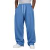 Pantaloni da tuta casual larghi da uomo con elastico in vita e coulisse