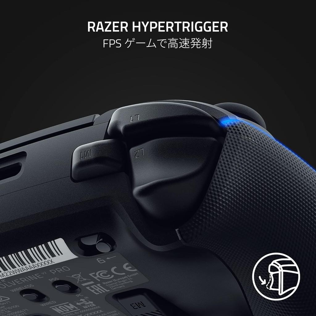 HyperSpeed Wireless Wireless Controller for PlayStation and Action and 6 RGB Wolverine V2 Pro PC, Mecha-Tactile Buttons, 8-Way Microswitches, D-Pad,