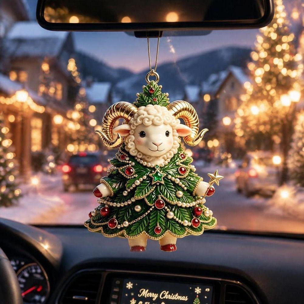 Shining Goat Hanging Ornament Artificial Rhinestone Animal Hanging Decoration Backpack Decoration