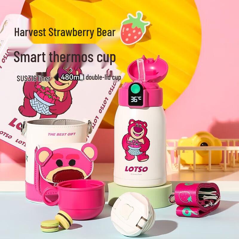 Beddybear Kids  Smart Thermos Cup with Temperature Display Straw