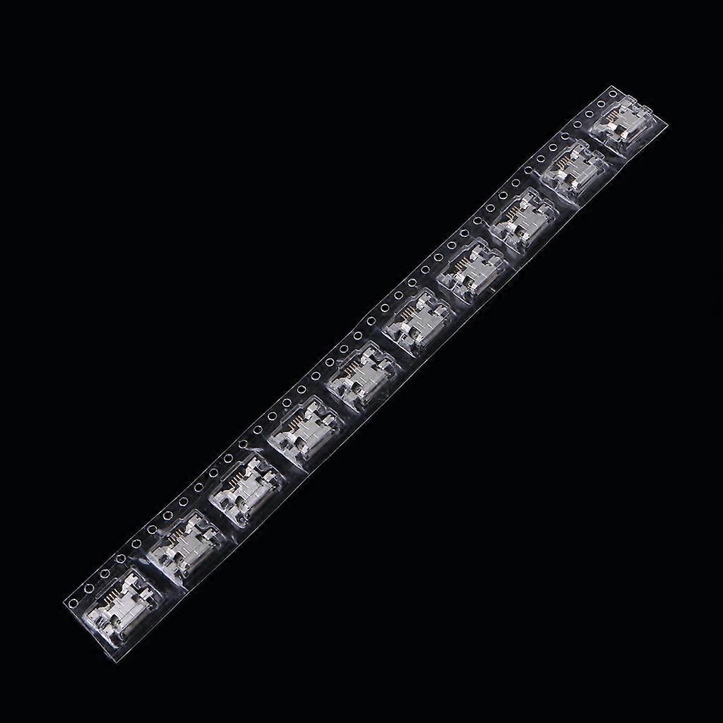 10 Pcs Micro USB Type B 5 Pin Female Socket Connector For Tablet Phone Charging