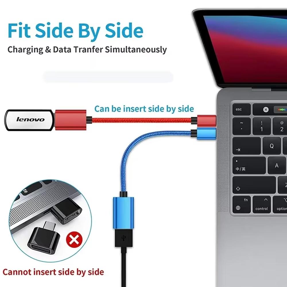 For Mobile Phone USB Female to Type C Male Adapter OTG 15.5CM Long Cable For Samsung S20 Huawei OTG Data Cable Converter
