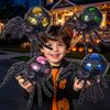 Novelty Black Spider Spoof Squeeze Toy Gold Glitter Filled Halloween Spider Squishy  Holiday Party