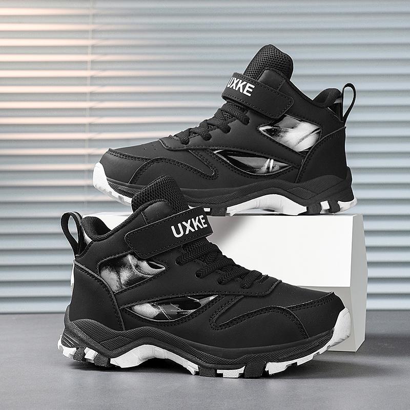 Autumn and Winter Boys' High Top Outdoor Sports Shoes Velcro Children's Boots Winter Sports Shoes