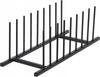 Black metal plate drying rack 34 x 12 cm
