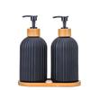 Nordic Luxury Glass Push-Top Bottle for Lotion, Hand Soap, Shampoo & Shower Gel
